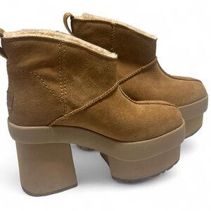 Chic Brown Platform Heeled Boots